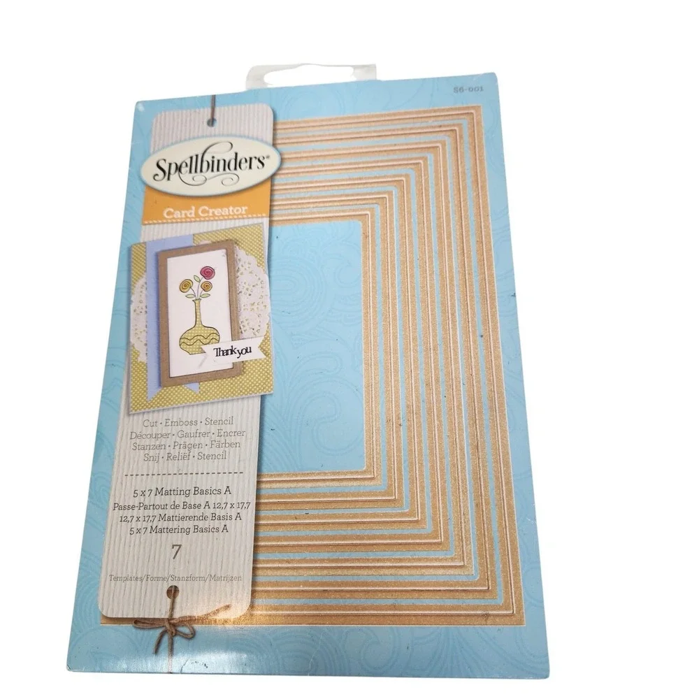 Spellbinders Card Creator 5x7 Matting Basics A 7 Dies S6-001 Cardmaking Craft